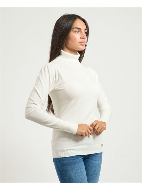 Dolcevita donna Yes Zee con maniche a sbuffo YES ZEE | M038-RU000101